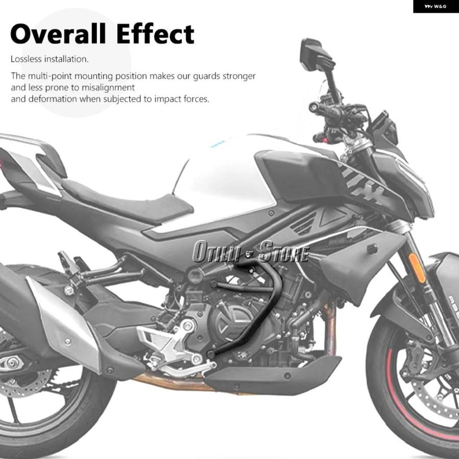 並行輸入品オートバイ アクセサリー ブラック エンジン ガード バンパー クラッシュ バー プロテクター CFMOTO 450SR 450 SR 450SR 2022 2023の画像