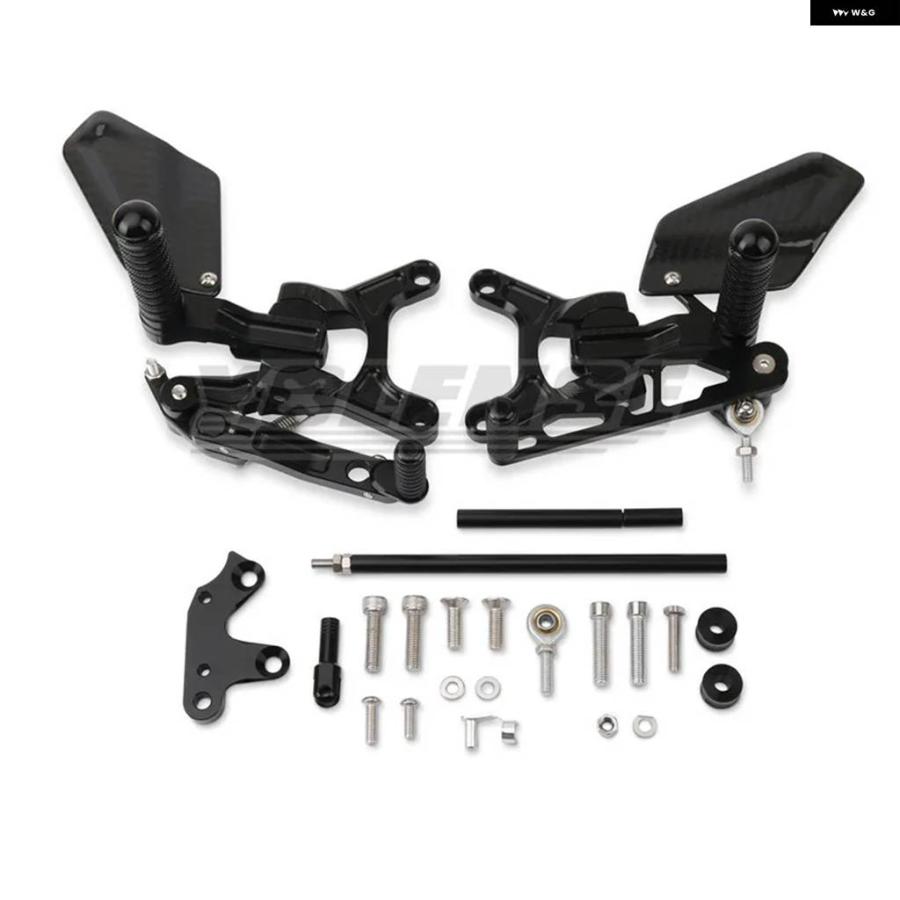 並行輸入品カーボン ZX-6R ZX6R 2019- オートバイ 調整可能 上げ下げ可能 フットレスト リアセット リア フットペグ フットレスト_1