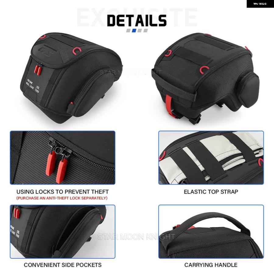 並行輸入品バイク アクセサリー 12L タンクバッグ キャリア クイック