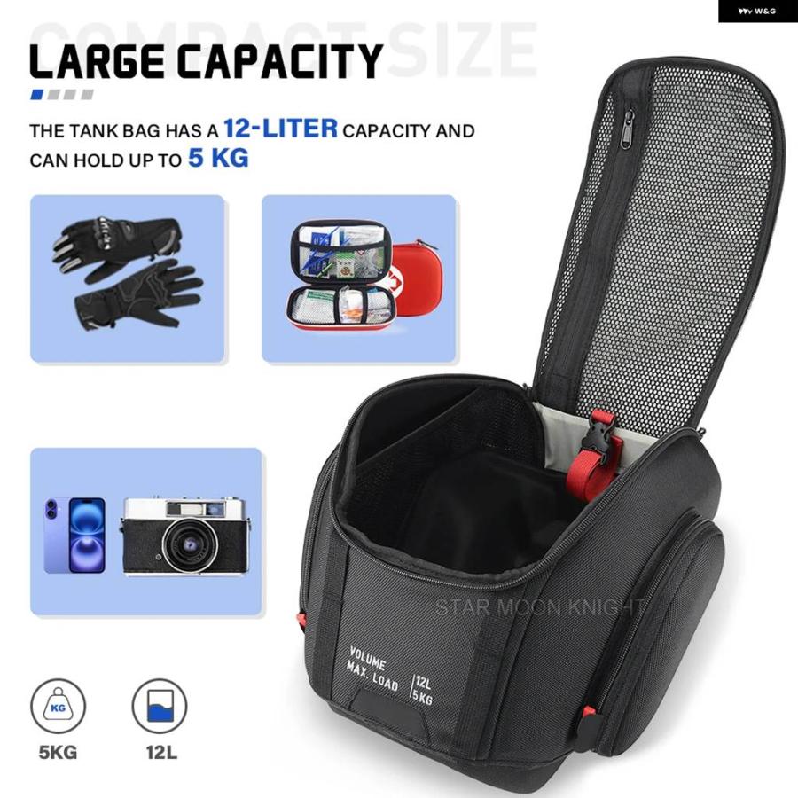 並行輸入品バイク アクセサリー 12L タンクバッグ キャリア クイック