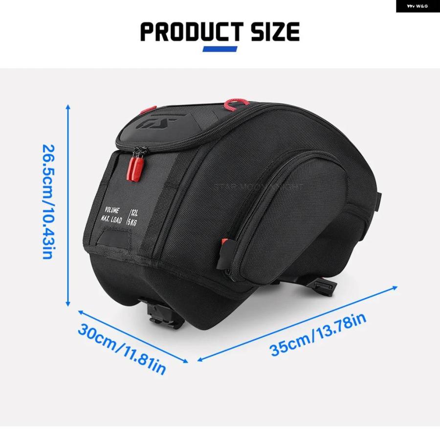 並行輸入品バイク アクセサリー 12L タンクバッグ キャリア クイック 