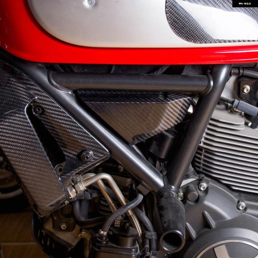 並行輸入品ドゥカティ スクランブラー カーボン タンクサイド パネル