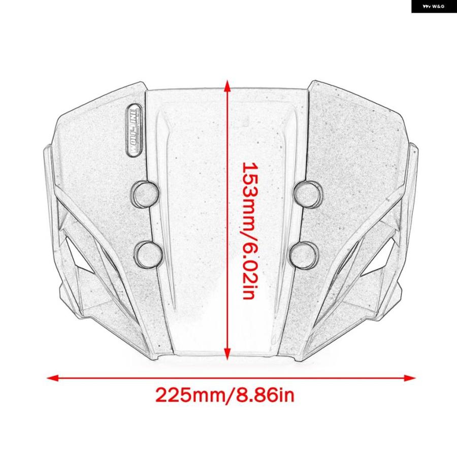ブランド登録なし - 並行輸入品 ホンダ CB650R 自動二輪車 向こう正面玻璃 風防ガラス 大気圏流れ ウィンドデフレクター 2020- 2021 - 2