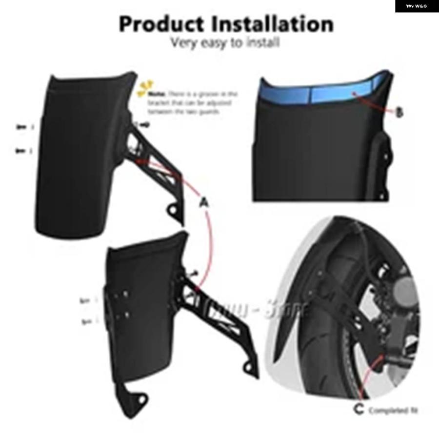 並行輸入品 オートバイ ABSフロント マッドガード ホイールフェンダーカーボンブラックパターン ホンダ CB750ホーネットホー_8