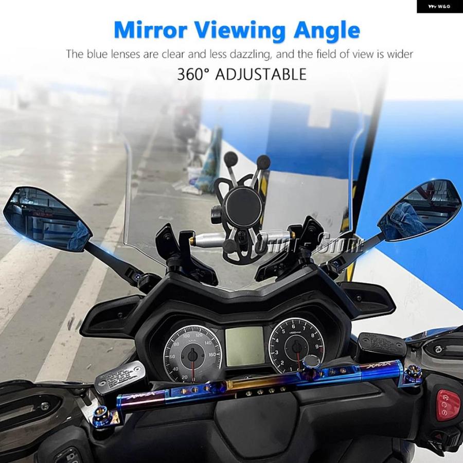 並行輸入品 ヤマハ XMAX300 バイク アクセサリー X-MAX300 2023 バックミラー フォワード ブラケット ムービ_14