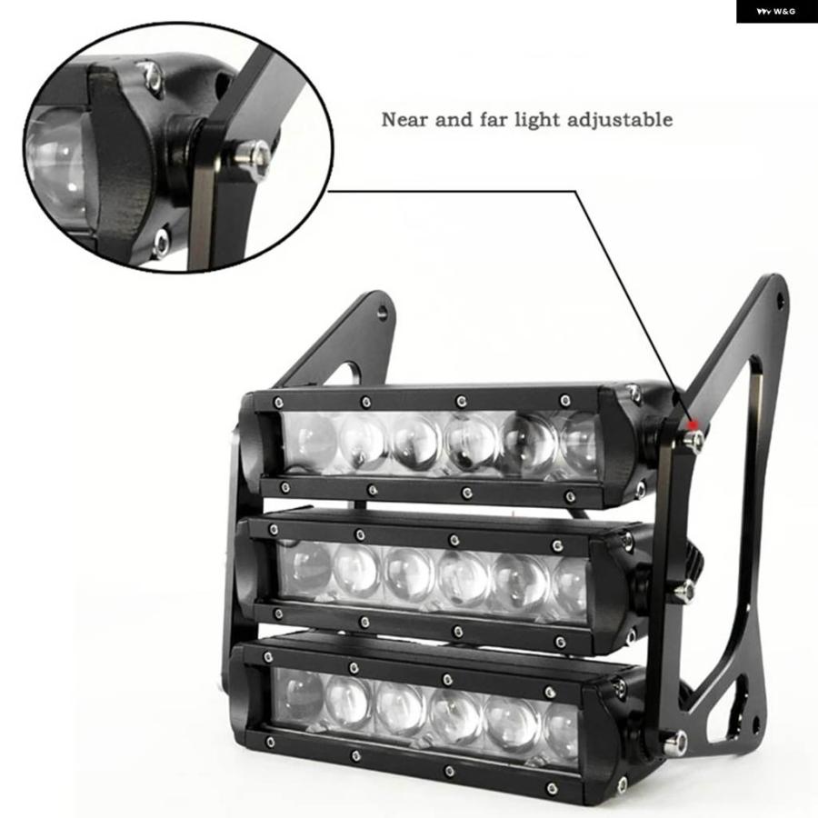 並行輸入品 オートバイ ヘッドライト 54W 12V 3400LM LED カスタム三層フロント フォーク ライトランプ 4色 ブ_12