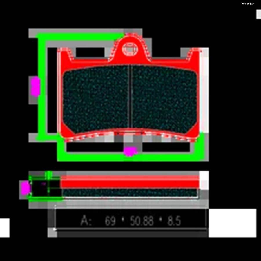 並行輸入品 オートバイ フロントリアブレーキ パッド ヤマハ XP530 ブラック MAX XP 530 T-MAX 530 TDの画像