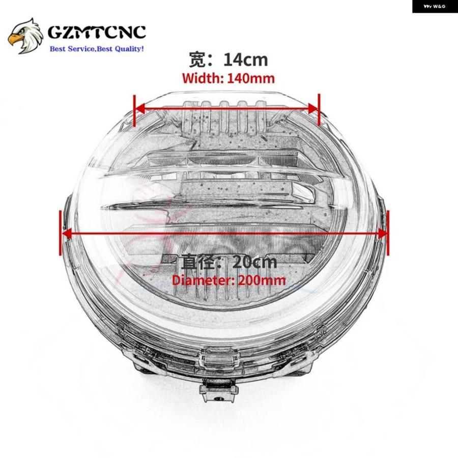 並行輸入品 オートバイ LED ヘッドライト アセンブリ フロント ヘッドランプ ホンダ 650F 1000R 2018-2022の画像