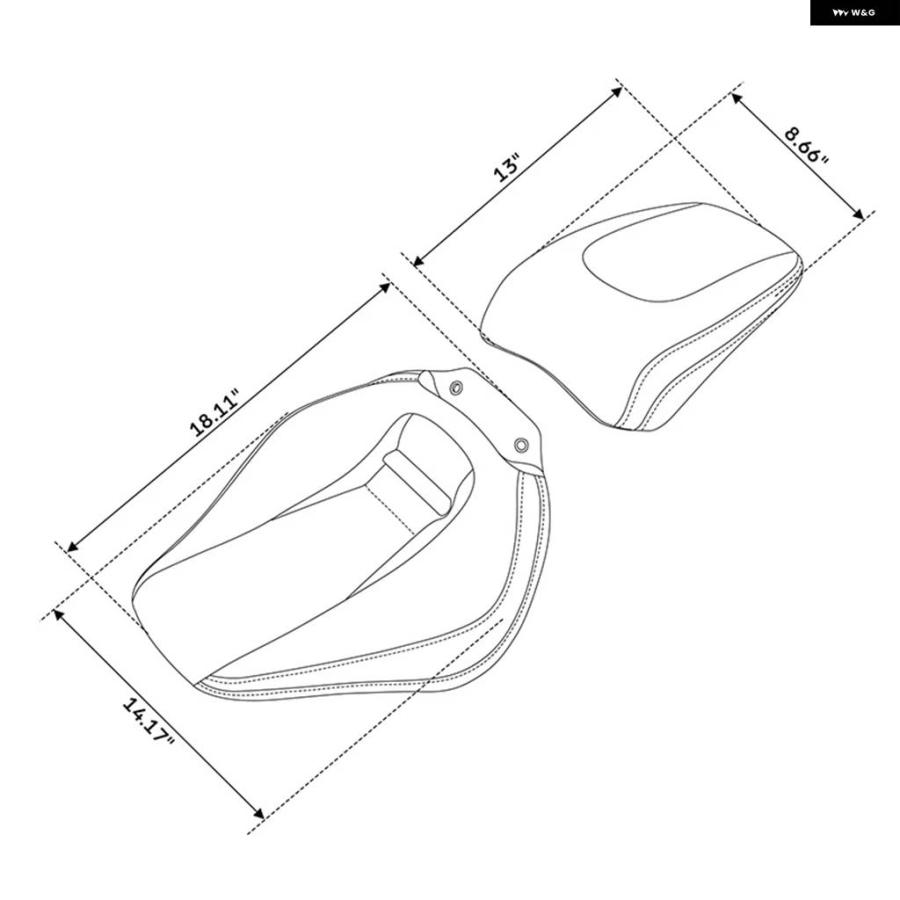 並行輸入品 ハーレー ブレイクアウト FXBR FXBRS 2018-2023用 ドライバーパッセンジャーシート カスタム パー