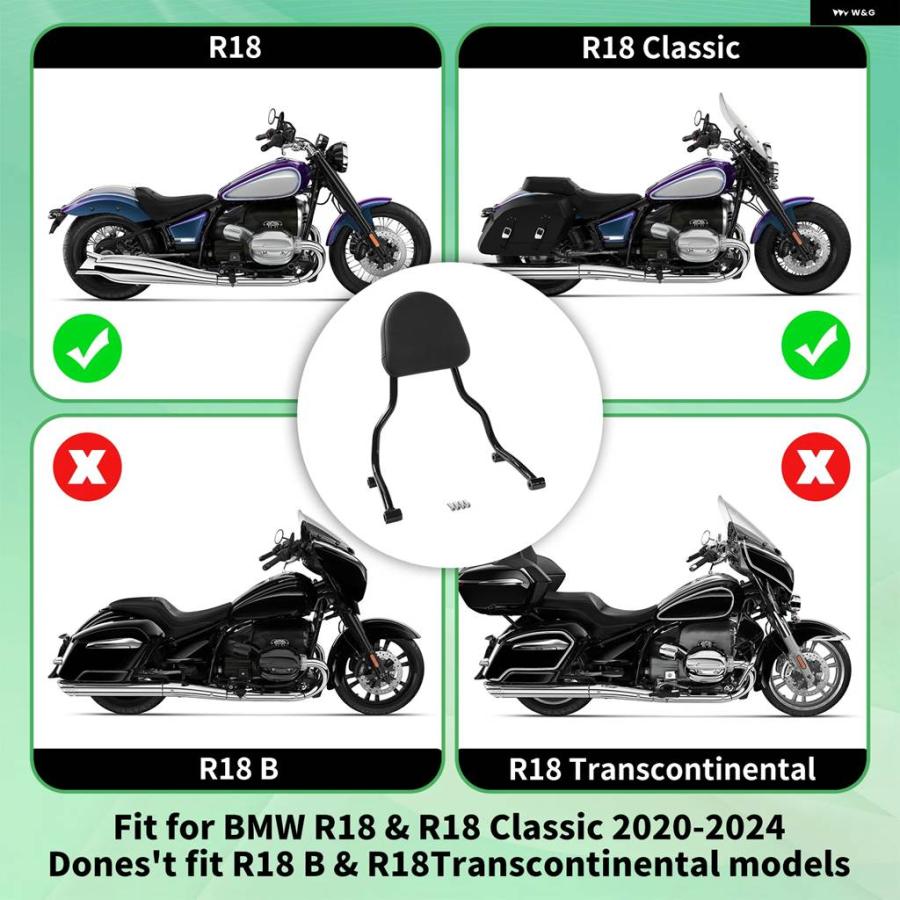 並行輸入品 BMW R18 2020-2021 - 24 オートバイ リアパッセンジャーバックレスト シーシーバー  カスタム パ_5