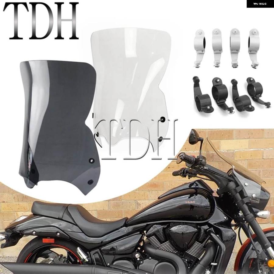 並行輸入品 10インチ ツーリング スポーツ ウィンドシールド クルーザー ウィンドスクリーン スズキ ブルバード M109R ボ_13