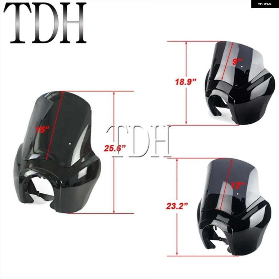 並行輸入品 バイク 5.75インチ ヘッドライト フェアリング 9インチ 12インチ 15インチ シールド フロントライトカウル_13