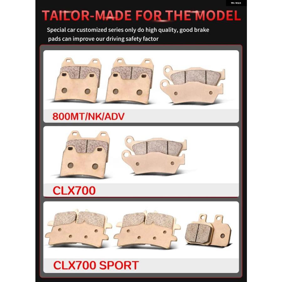 並行輸入品 バイク メタルシンタリングブレーキ パッド CFMOTO CF800 800MT CLX700 800ADV 800Nの画像