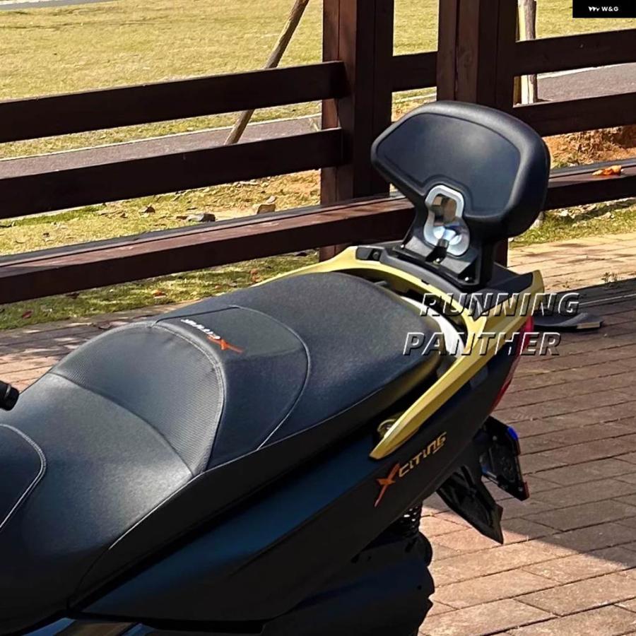 並行輸入品 バイク ブラック リアパッセンジャーシート バックレスト クッション バックレスト パッド KYMCO XCITINGの画像