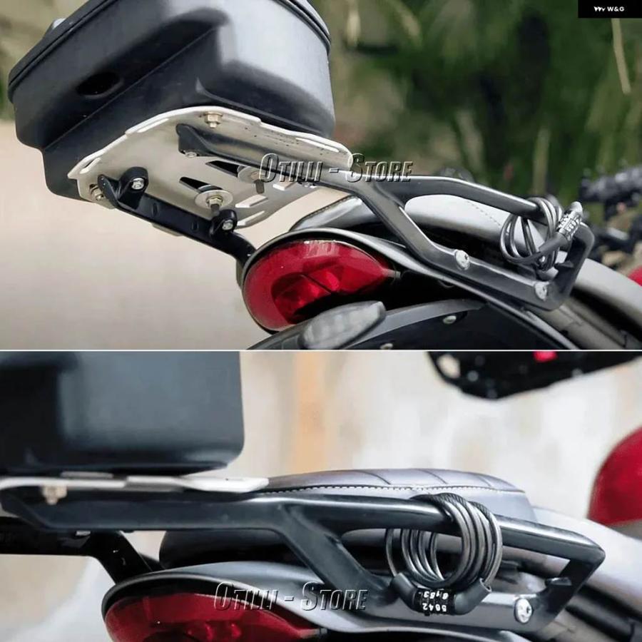 並行輸入品 SPEEDスピード 400 リアラゲッジラック キャリア ケース サポート ホルダー カーゴ ブラケット オートバイの画像