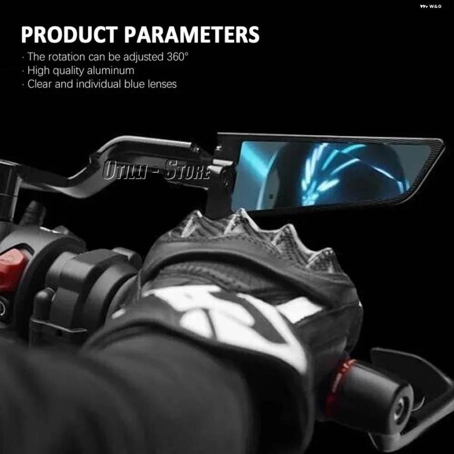 並行輸入品 BMW M1000RR M 1000 RR 2020-2024 スポーツ ウィングレット ミラー キット ステルスミラの画像