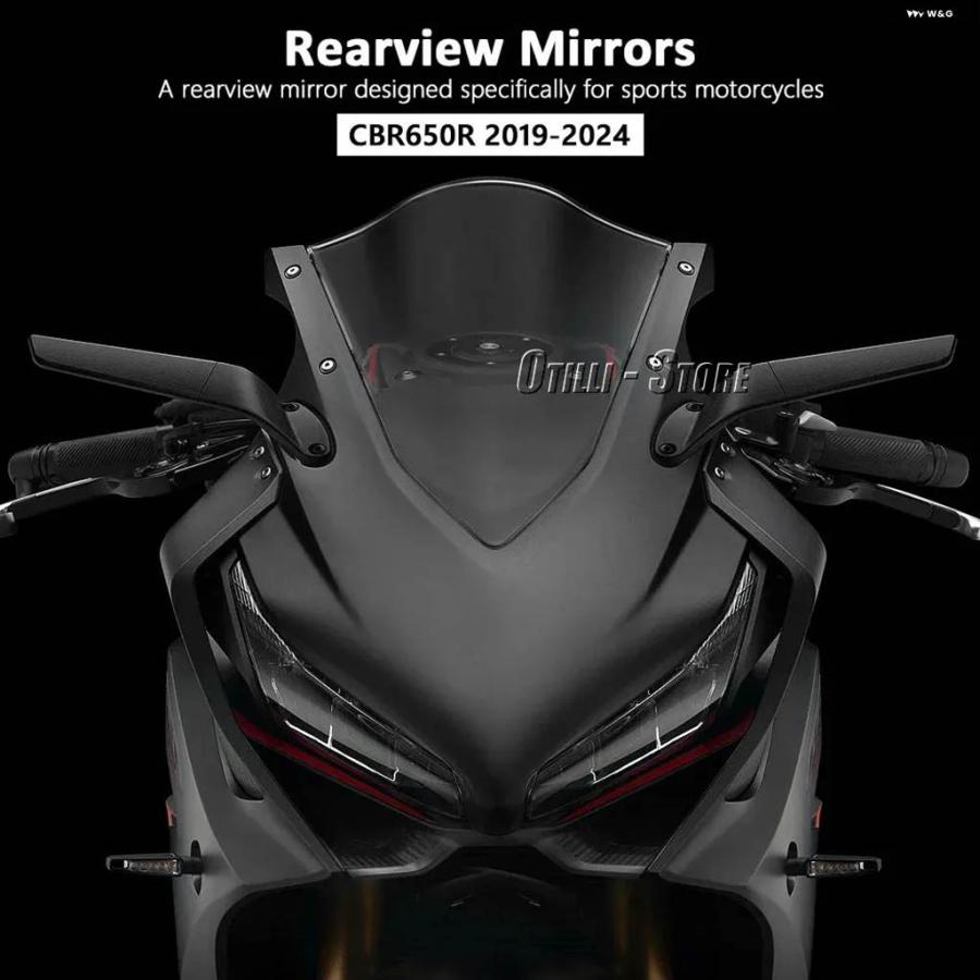 並行輸入品 ホンダ CBR650R 2019-2025 バイク アクセサリー サイドミラー ステルス ウィングレット バックミラーの画像