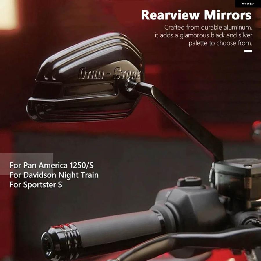 並行輸入品 スポーツスター S バイク バックミラー バックミラー デビッドソン ナイトトレイン パンアメリカ 1250S  カスの画像