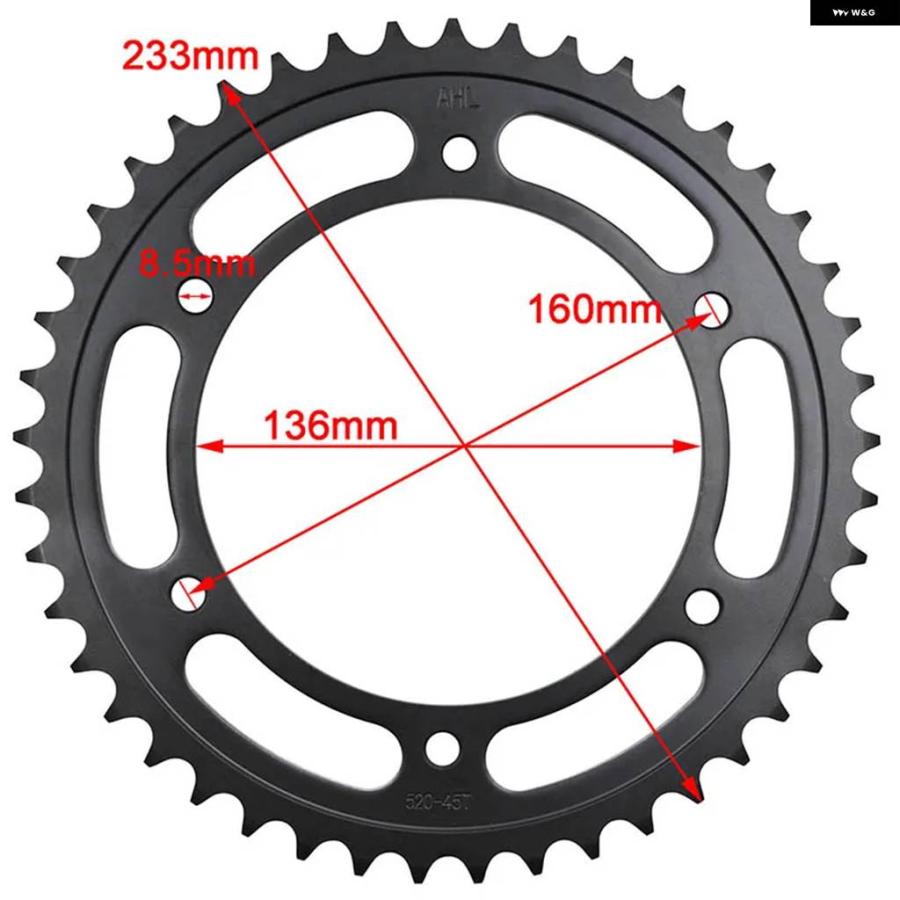 並行輸入品オートバイ 520 40T 45T リア スプロケット ギア チェーン ホイール BMW F650 FUNDURO F650GS F650ST STRADA G310GS G310R G650GS SERTAOの画像