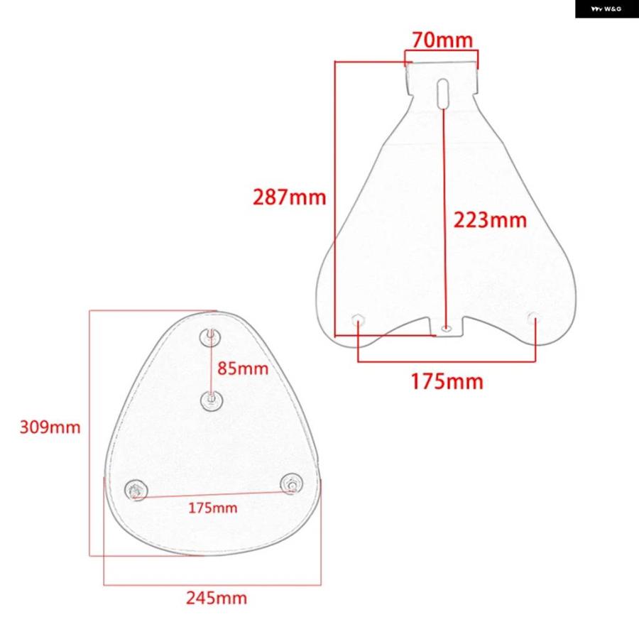 並行輸入品 ヤマハ V-STAR 250 650 950 1100 1300 スズキ バイク スプリング ソロシートベースサドル_8