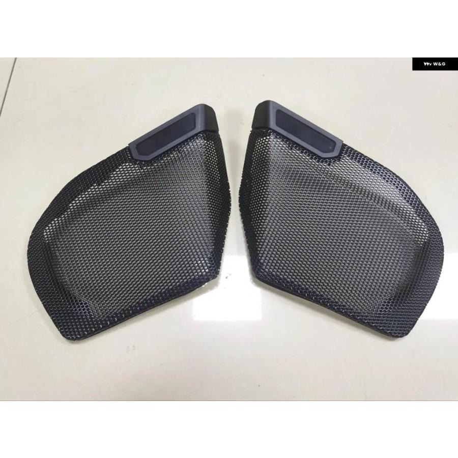 並行輸入品 オートバイ ブラックフロント フェアリング スピーカー グリル メッシュカバー ハーレー CVO ロードグライド FL_1