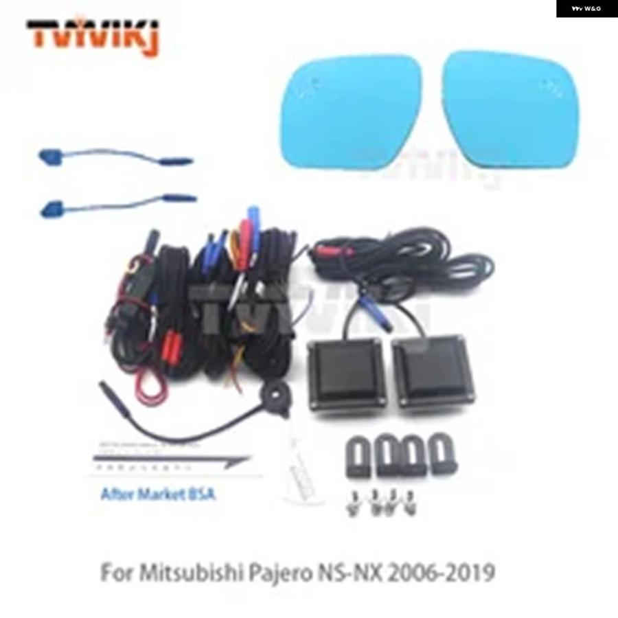 並行輸入品 サイドバックミラー ブルーミラー ガラスレンズ ブラインド スポット システム 三菱 パジェロ NS-NX 2006-_3