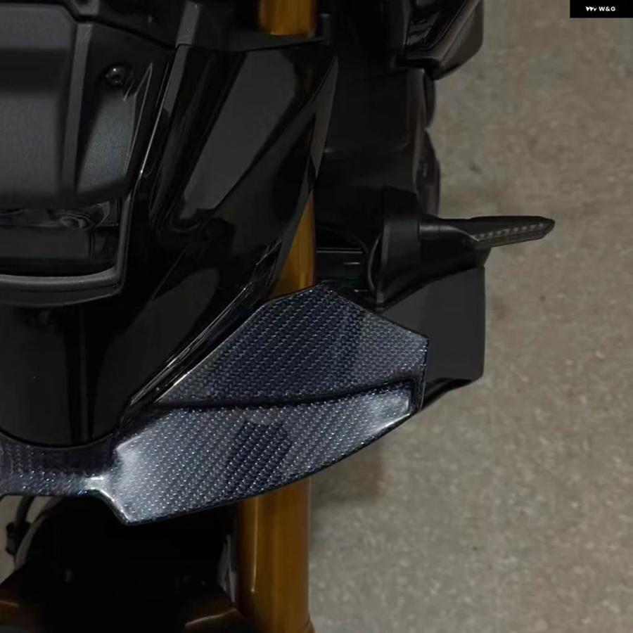 並行輸入品 カーボン ヤマハ MT-09 オートバイ ダウンフォース ウィングレット エアロダイナミック ウィング フロントスポイの画像