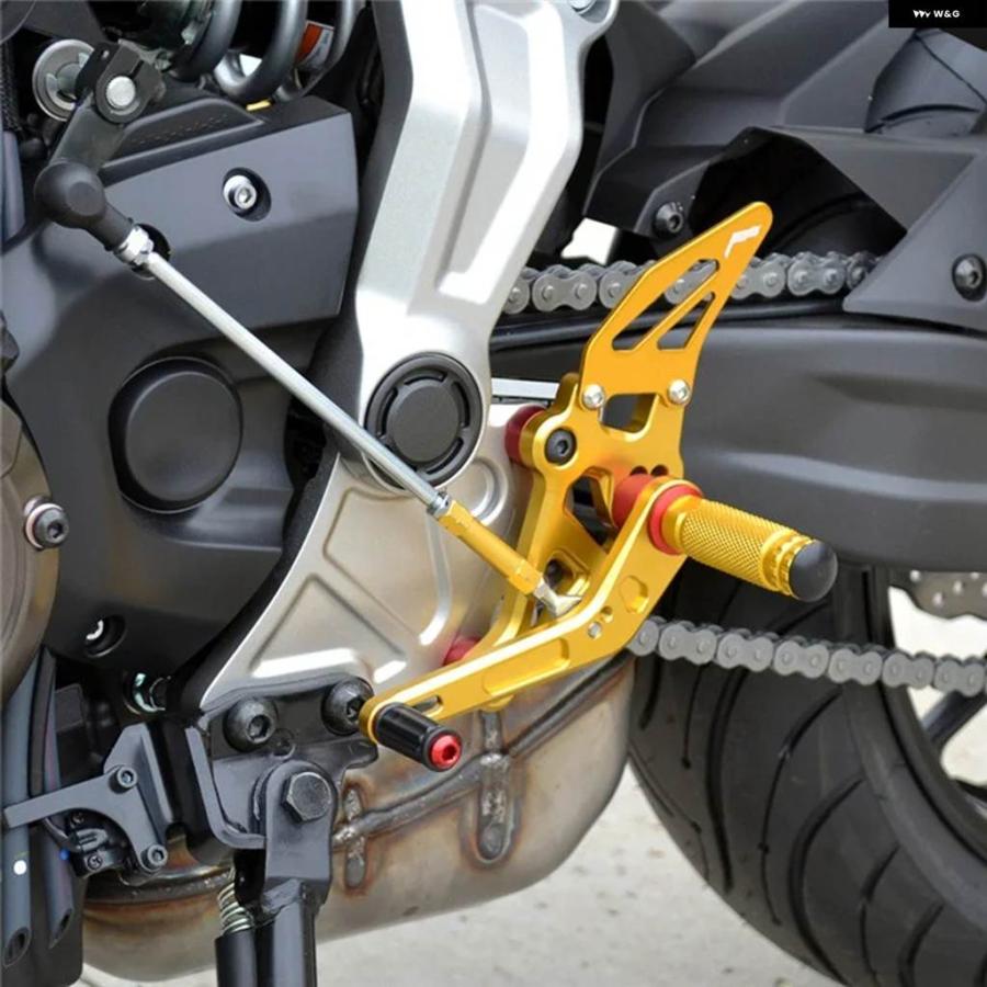 並行輸入品バイク CNC調整式 リアセット フットレスト ヤマハ FZ07 MT07 2014 - 16フィートレスト