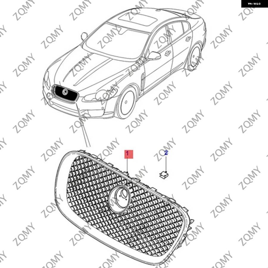 並行輸入品 車用フロント レーシング グリル アッパーメッシュ グリル ジャガー XF XFR X250 2012 - 15_8