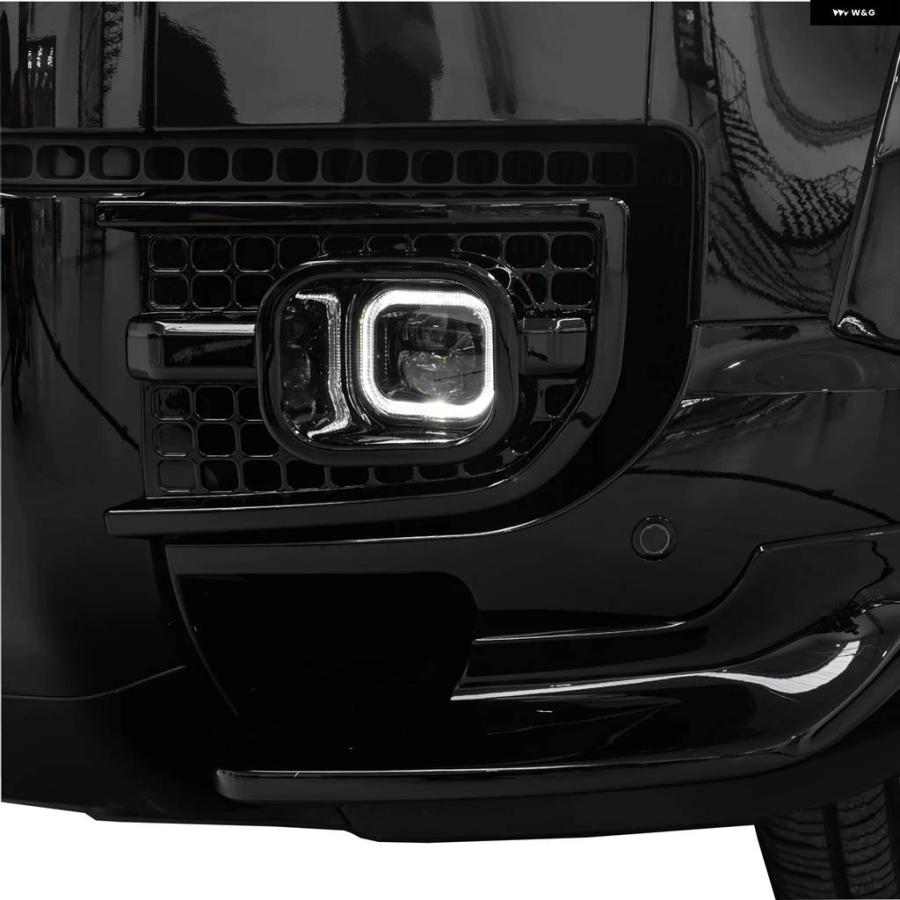 並行輸入品 ランドローバー ディフェンダー L663 2020-2024 90 110 130 LED フォグランプ デイタイム DRL グリル カバーの画像
