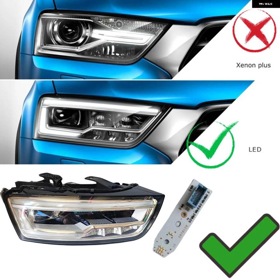 並行輸入品 ホワイト DRL ボード 8U0941475E アウディ Q3 2016-2018 LED ヘッドライト デイタイム ランニングライト 8U0 941 475の画像