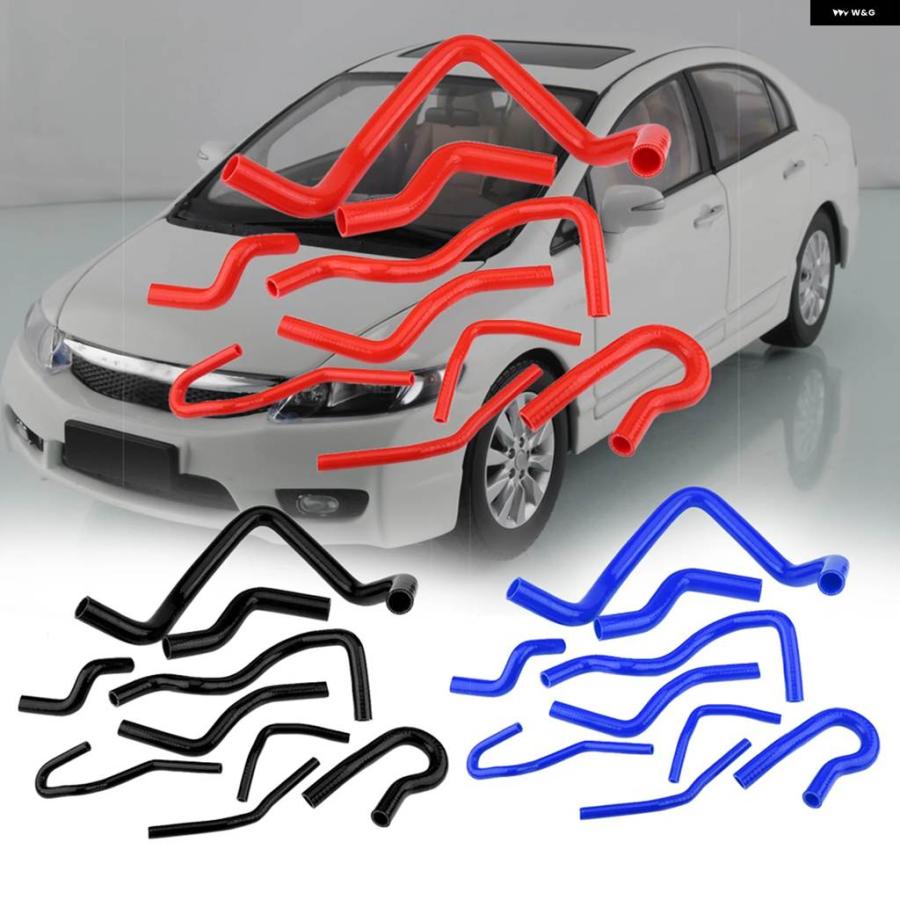 並行輸入品 シビック D15 D16 SOHC EG/EK 19922000 用 9個レッド シリコン ラジエーター ホースキットの画像