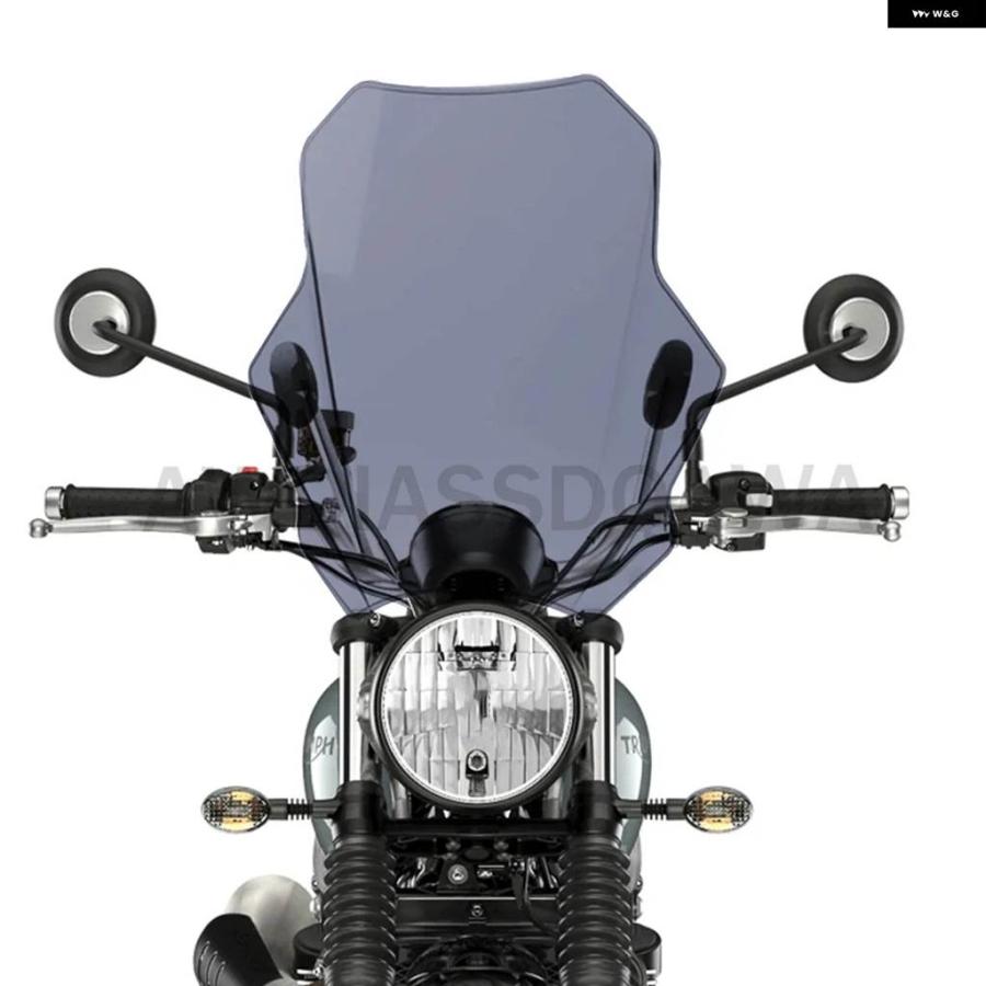 並行輸入品 トライアンフ BONNEVILLE T100 T120 / SPEED TWIN / STREET SCRAMBLER 2022 2021用 バイク ウインドスクリーンの画像