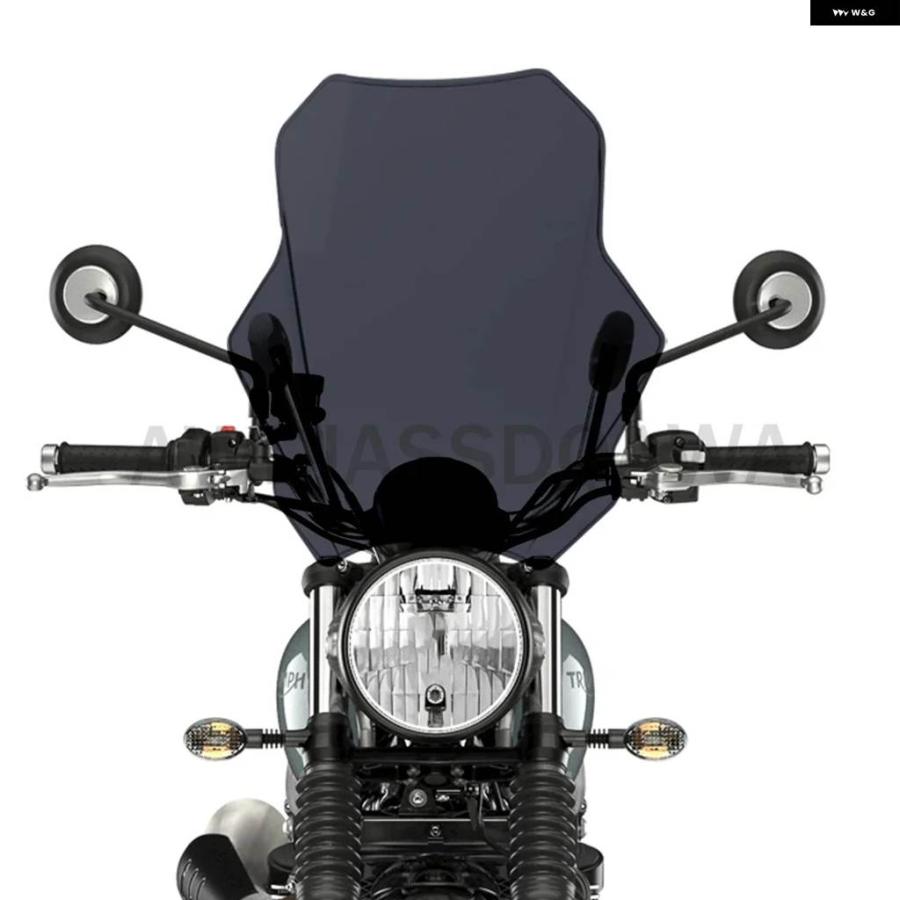 並行輸入品 トライアンフ BONNEVILLE T100 T120 / SPEED TWIN / STREET SCRAMBLER 2022 2021用 バイク ウインドスクリーンの画像