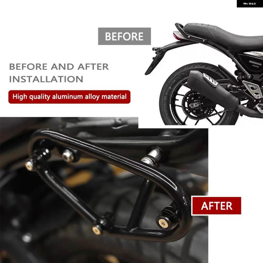 並行輸入品 スクランブラー 400X 2024 2025スピード 400 2024スピード 400 2025 オートバイ サイド トランク バッグ ホルダー サ_4