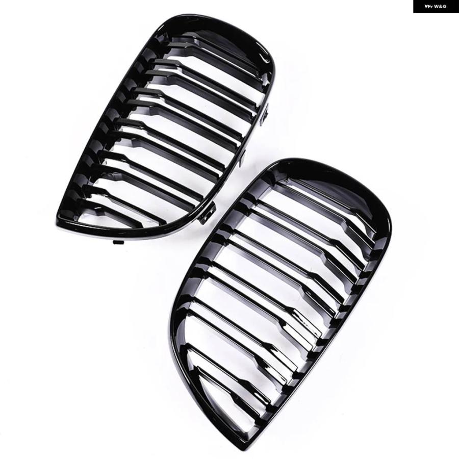 並行輸入品 フロント バンパー KINDEY M スタイル グリル BMW 1シリーズ E81 E82 E88 E87 2004-2011 ダブルスラットグロス グリの画像