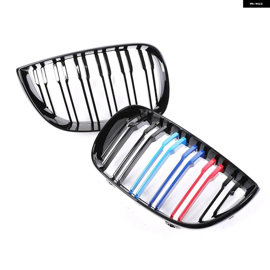 並行輸入品 フロント バンパー KINDEY M スタイル グリル BMW 1シリーズ E81 E82 E88 E87 2004-2011 ダブルスラットグロス グリの画像