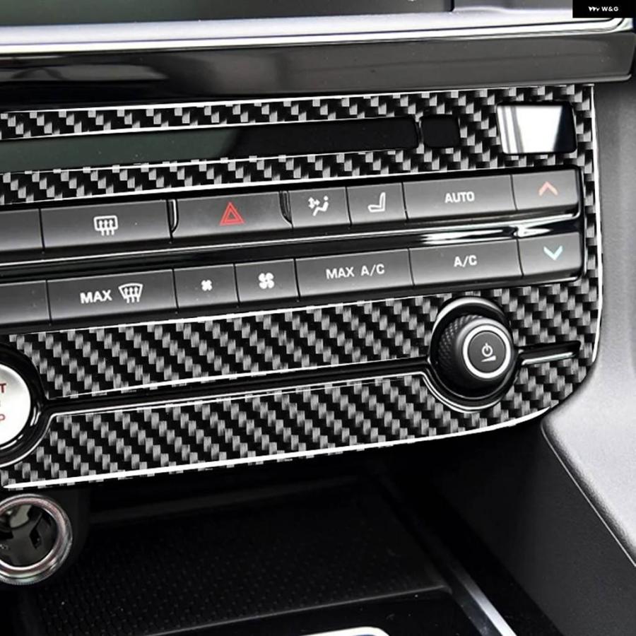 並行輸入品 カーボン ステッカー センター コントロール ギア ボックス フレーム エアコン インテリア ジャガー F-PACE X76E X76の画像