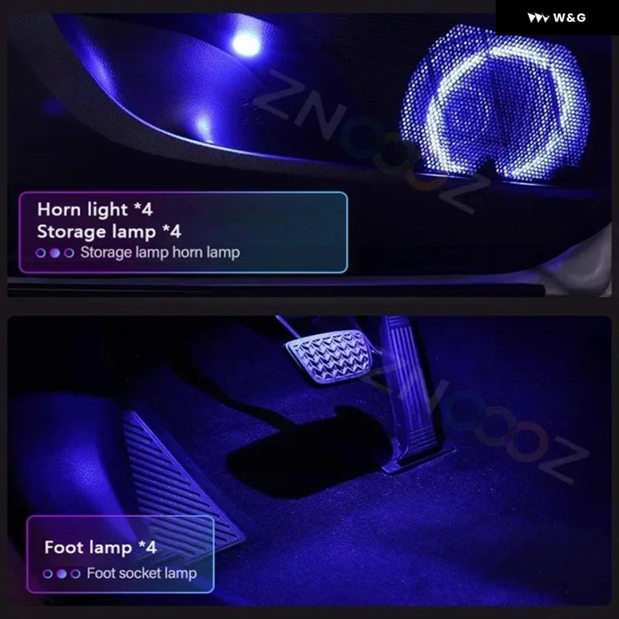 Audi B9 B9.5 用アンビエントライトマルチカラースピーカーBOカバー 並行輸入品 RGB 22IN1 車内アクリル車内 アンビエントライト アウディ