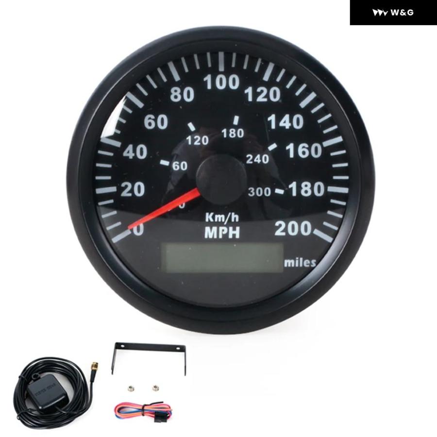 センターメーター 200キロ 並行輸入品 汎用 85MM GPS スピード メーター 200KM/H 車 トラック