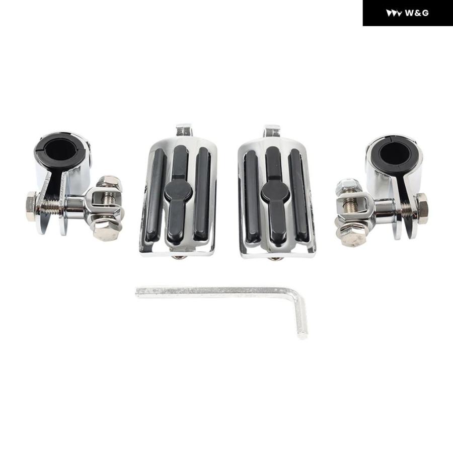 並行輸入品  オートバイ バイク フットペグ レスト 1インチ 1-1/4インチ クラッシュ バー ハーレー ダビッドソン ツーリ_1