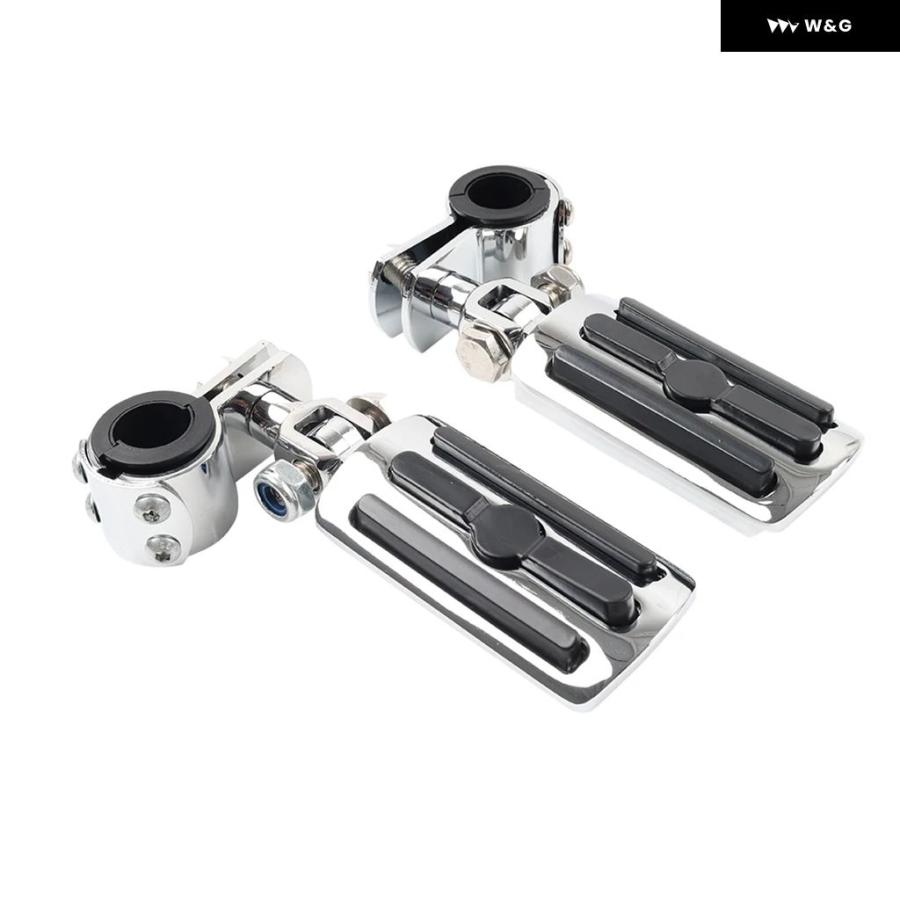 並行輸入品  オートバイ バイク フットペグ レスト 1インチ 1-1/4インチ クラッシュ バー ハーレー ダビッドソン ツーリ_3