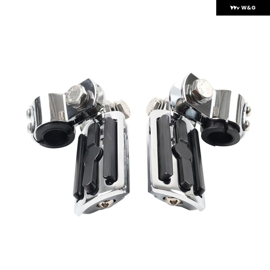 並行輸入品  オートバイ バイク フットペグ レスト 1インチ 1-1/4インチ クラッシュ バー ハーレー ダビッドソン ツーリ_4