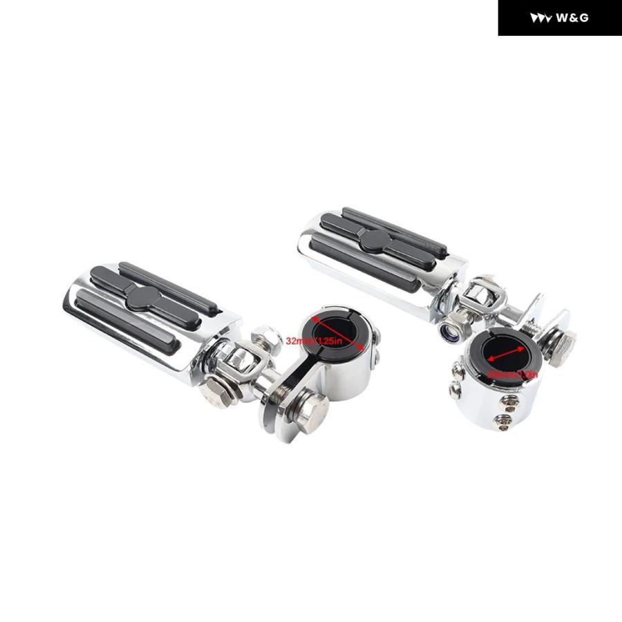 並行輸入品  オートバイ バイク フットペグ レスト 1インチ 1-1/4インチ クラッシュ バー ハーレー ダビッドソン ツーリ_5
