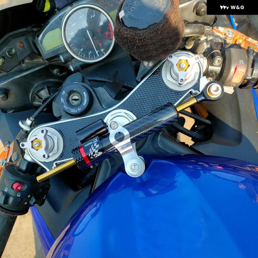 並行輸入品2009 2010 オートバイ バイク ステアリング ダンパー ブラケット スタビライザーリニア マウント サポート キット ヤマハ YZFR6 2006-2016 20の画像
