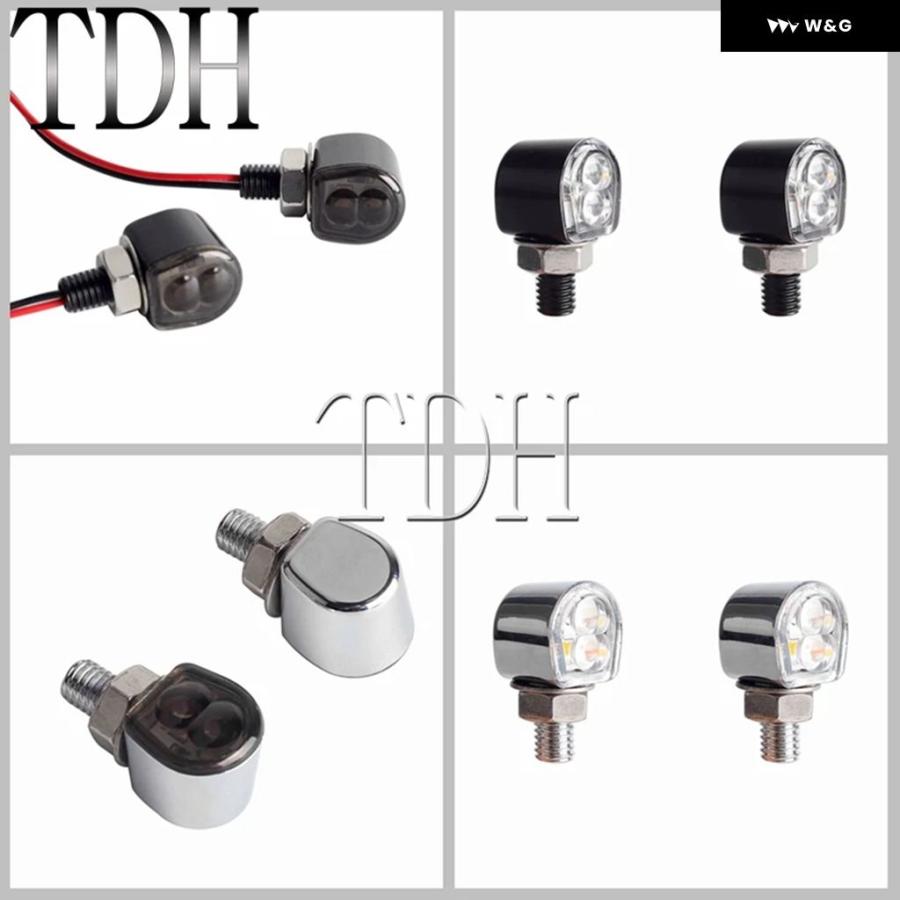並行輸入品オートバイ バイク LED ウィンカーライト ミニ アンバー フラッシュライト インジケーター LED ウィンカーランプ カフェレーサー ハーレー ホの画像