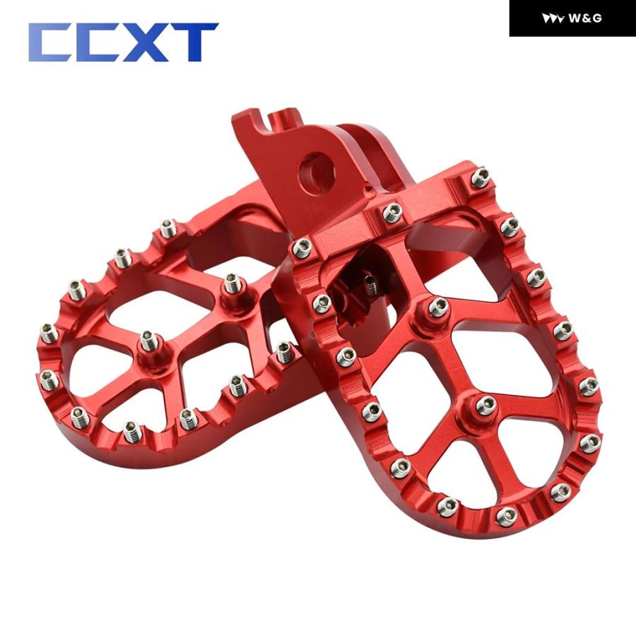 並行輸入品オートバイ バイク CNC フットペグ レストペダル フットペグ カワサキ KX250 KX450 KX250F KX450F KX250X KX450X KLX450R KX KLX 2006-2021の画像