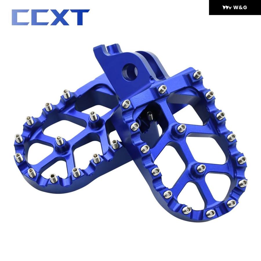 並行輸入品オートバイ バイク CNC フットペグ レストペダル フットペグ カワサキ KX250 KX450 KX250F KX450F KX250X KX450X KLX450R KX KLX 2006-2021の画像