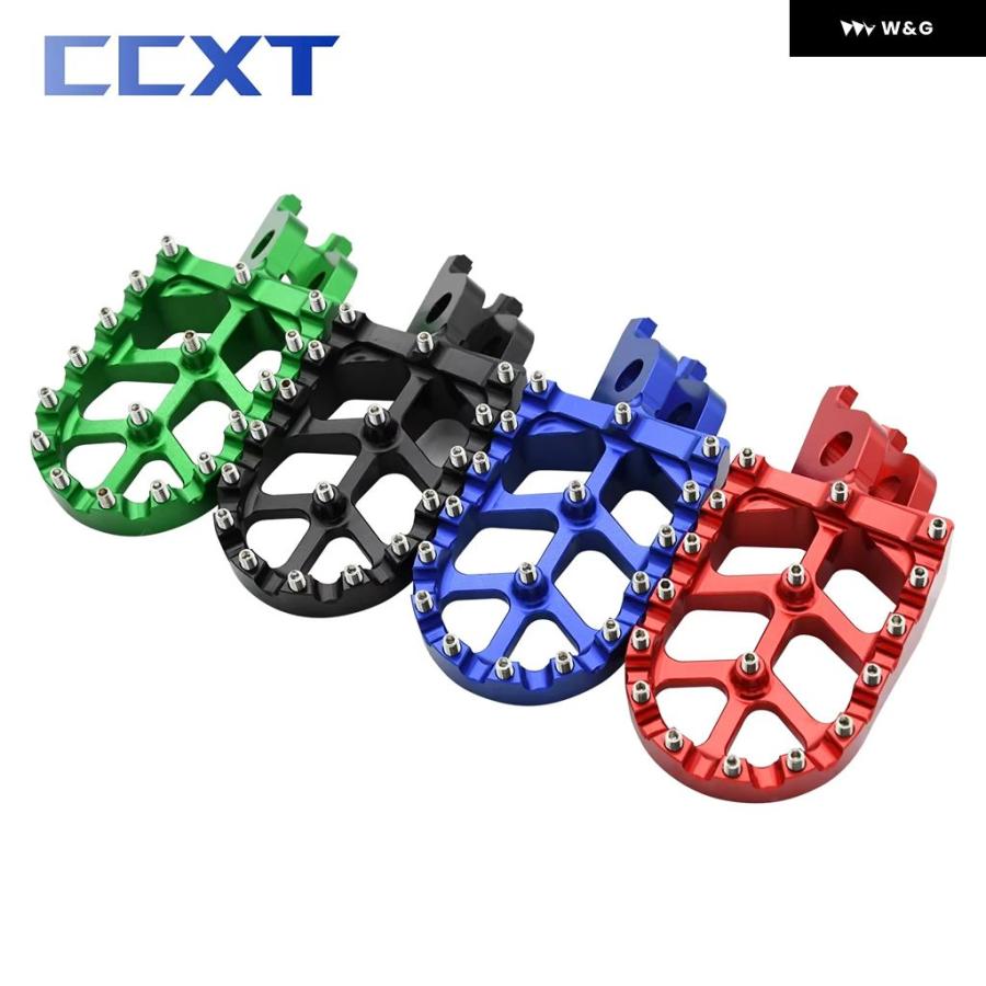 並行輸入品オートバイ バイク CNC フットペグ レストペダル フットペグ カワサキ KX250 KX450 KX250F KX450F KX250X KX450X KLX450R KX KLX 2006-2021の画像