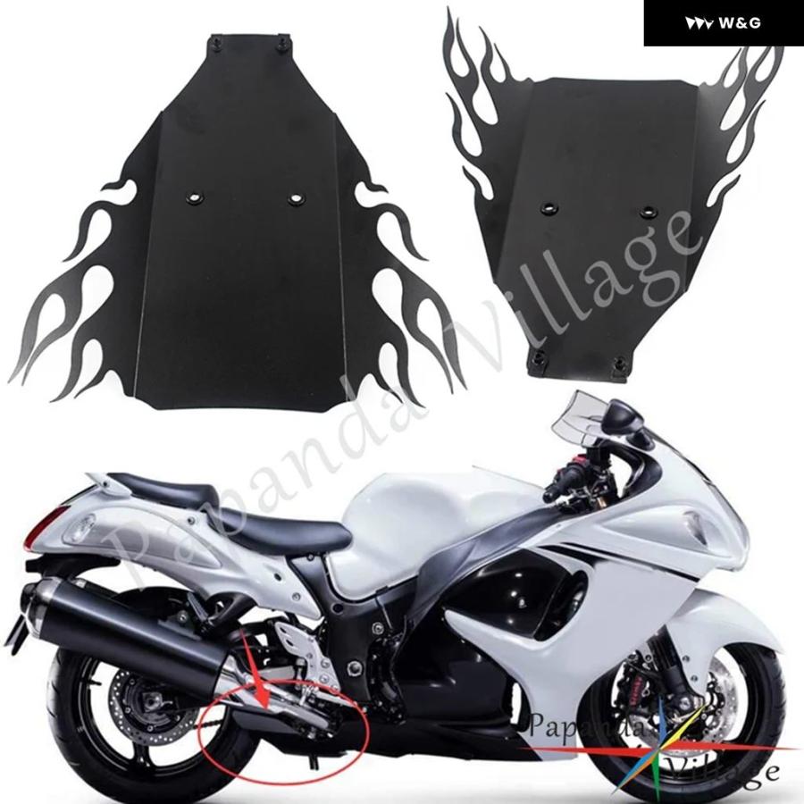 並行輸入品スズキ GSX X1300R ハヤブサ 1999-2007 アルミシルバー オートバイ バイク 下腹部パン ウイングの画像